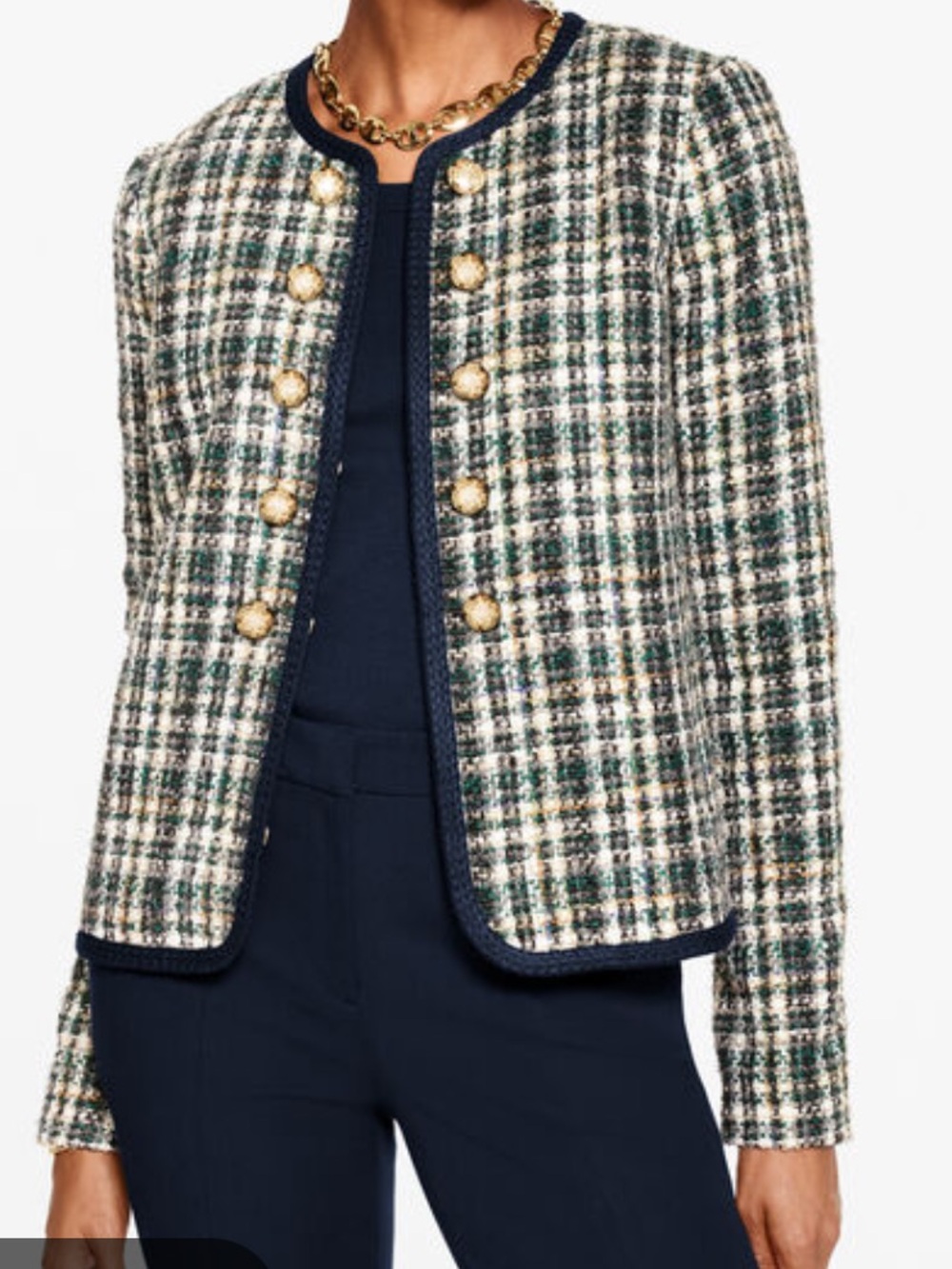 Talbots Kensington Tweed Jacket Size 16
